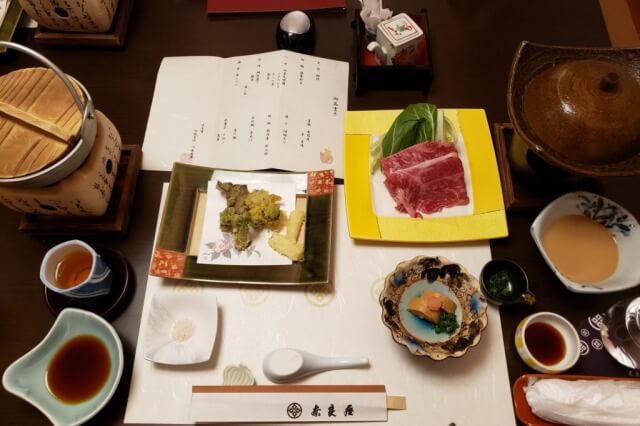 奈良屋の夕食
