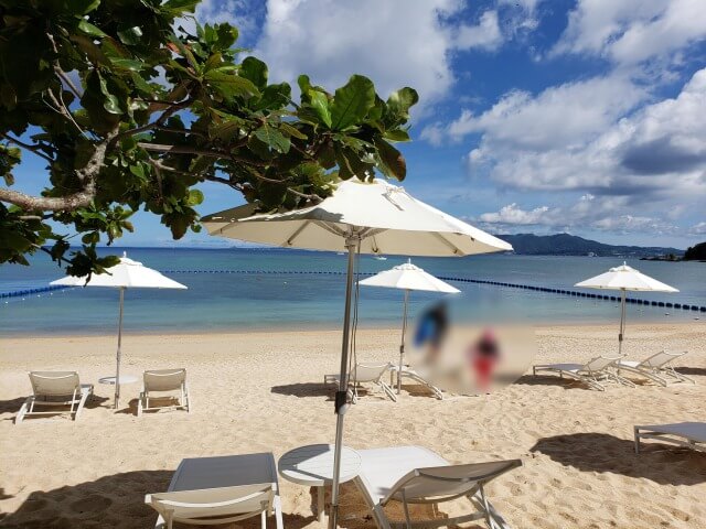 ハレクラニ沖縄のプライベートビーチ｜シュノーケルもできます