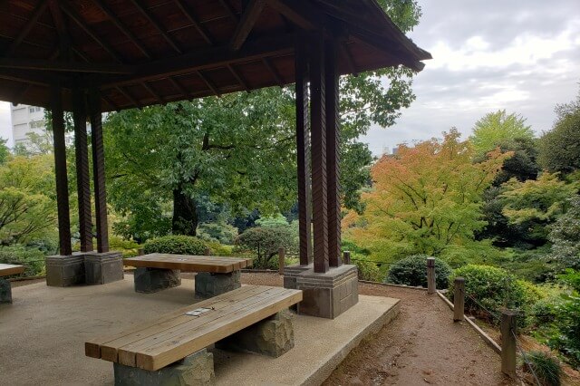 旧古河庭園の展望台｜日本庭園を眺めながら休息できます