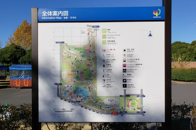 昭和記念公園の園内マップ（地図）｜全体案内図を確認