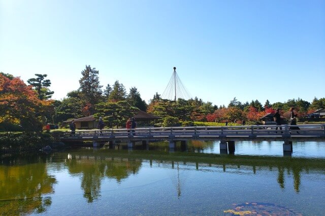 昭和記念公園の日本庭園の橋