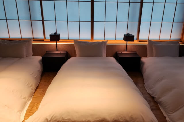 星のや東京のベッドルーム